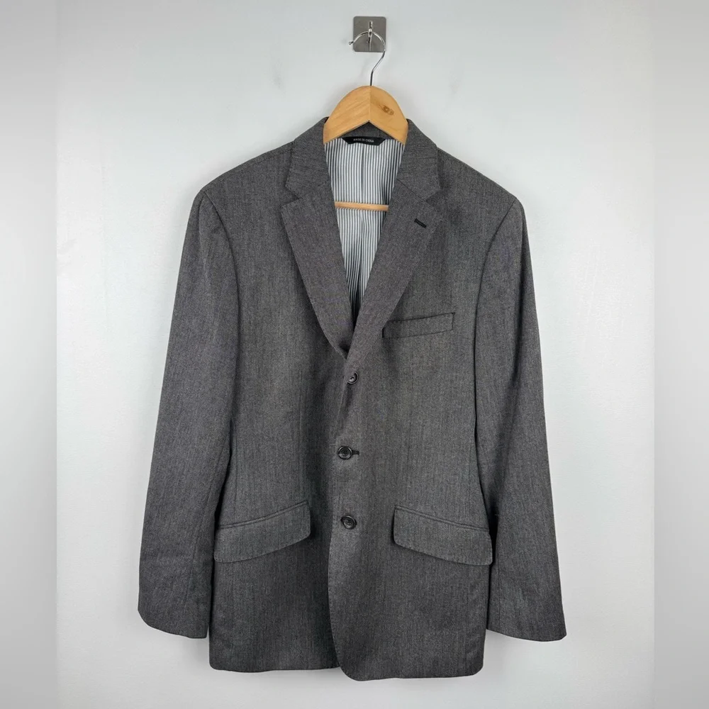 Banana Republic Men Grey Wool Blend Suit Jacket 40R‎